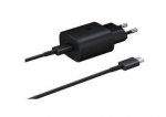 Laadija originaal Samsung Fast Charging (EP-TA800B) (25W) must + USB-C kaabel