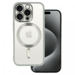 Metalinis magnetinis dėklas telefonui Iphone 14 Pro sidabrinis