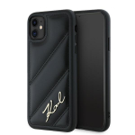 Karl Lagerfeld Diagonal Quilted Script &uuml;mbris jaoks iPhone 11 / Xr - must