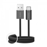 Puro Fabrik 2.0 10W USB-A - USB-C Braided Kaabel 1.5m - must