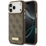Guess 4G Logo Plate MagSafe &Uuml;mbris jaoks iPhone 17 Pro Max - Brown