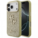 Guess Fixed Glitter Big 4G Metal Raamiga &uuml;mbris jaoks iPhone 17 Pro - kuldne