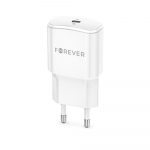 "Forever TC-01-20C PD QC įkroviklis 1x USB-C 20W, baltas