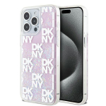 DKNY DKHCP15XLCPEPP iPhone 15 Pro Max6.7" roosa &uuml;mbris Liquid Glitter Multilogo