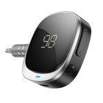 AUX Bluetooth adapteris Jack 3,5 mm Hoco su ekranu E80 juodas