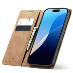 Spacecase Dėklas Wallet iPhone 16 Pro &scaron;viesiai rudas