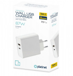 Laadija Platinet (PLCUPD87W) (1xUSB-C; 1xUSB) 87W valge