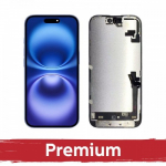 LCD ekranas suderinamas su iPhone 16 juodas (Hard OLED / Premium) /*Removable IC*/