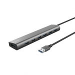 Trust Halyx Type-A 5000 Mbit/s 7 pordi USB 3.2 Gen1 jaotur h&otilde;bedane