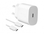 Laadija originaal Samsung Fast Charging (EP-TA800W) (25W) valge + USB-C kaabel