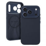 Liavec Silk Shield &uuml;mbris metallist kaamera raamiga Iphone 17 Pro Max jaoks tumesinine