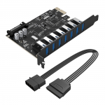 Orico PVU3 PCIe laienduskaart 7 USB 3.0 pesaga lauaarvutitele &ndash; must