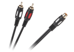 1 RCA pesa &ndash; 2 RCA pistiku kaabel, 25 cm