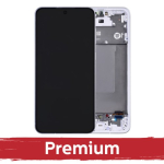 LCD Display Compatible With Samsung A566 A56 5G with Frame / Lightgray / OEM