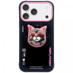 Nimmy Glasses Cool Cat MagSafe &Uuml;mbris jaoks iPhone 17 - Must and Roosa