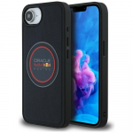 Dėklas telefonui RED BULL tinkleliuotas logotipas ir raudonas žiedas Magnētinis MagSafe Iphone 16e tamsiai mėlynas