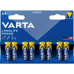 VARTA &scaron;arminė baterija R6 (AA) Longlife Power, 8 vnt.