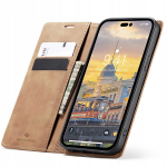 Spacecase piniginės dėklas iPhone 14 Pro &scaron;viesiai rudas