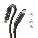 Crong Armor Link USB-C&ndash;USB-C kaabel, 120 cm, 100 W PD, 5 A, must