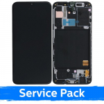 Ekranas skirtas Samsung A405 2019 A40 juodas su rėmeliu (Service Pack)