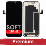 LCD ekranas suderinamas su iPhone 17 Pro juodas (SOFT OLED / Stable 120Hz / Premium) *Removable IC*
