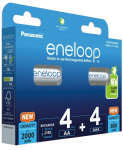 Įkraunamos baterijos PANASONIC ENELOOP 4x AA 2000 mAh + 4x AAA 800 mAh 8 szt (BK-3MCDE+4MCDE/8CP)