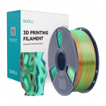 Sunlu PLA+ Silk kolmev&auml;rviline filament (oranž, sinine ja roheline)