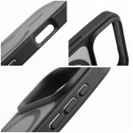 Case for iPhone 17 Forcell F-Protect Smoke Hybrid Premium Lite compatible with MagSafe black