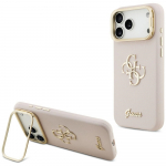 GUESS &uuml;mbris jaoks IPHONE 17 Pro Max GUHCP17XPCS4GSP (Grained PU Big 4G & Stand Camera) roosa