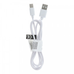 Kabelis USB A į Type C 2.0 C366 (jungtis ilga: 8 mm) 1 m baltas