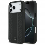 Mercedes Leather Laurel Leaves Stripes MagSafe &Uuml;mbris jaoks iPhone 17 Pro Max - Must