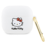 Hello Kitty Silicone 3D Kitty Head &uuml;mbris jaoks AirPods 3 - valge