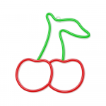 Neon LED Light CHERRY roheline punane NNE23 Neolia