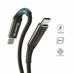 Crong Armor Link USB-C&ndash;USB-C kaabel, 200 cm, 100 W PD, 5 A, must