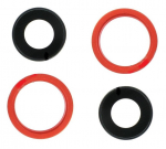 iPhone 13 mini kameros stikliukas su rėmeliu Red (2pcs) ORG