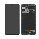 Ekranas skirtas Samsung A307 A30s juodas su rėmeliu HQ
