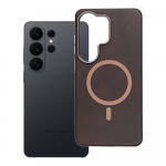 GENTLEMAN MAG COVER magnetinis dėklas telefonui, suderinamas su MagSafe, skirtas SAMSUNG S26 Ultra, rudas