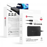 FORCELL F-ENERGY E856 universalus ne&scaron;iojamojo kompiuterio įkroviklis 65W (6 adapteriai) juodas