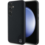 Mercedes Leather Debossed Line MagSafe &uuml;mbris jaoks Samsung Galaxy S24+ - must