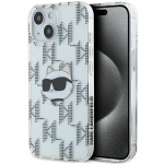 Karl Lagerfeld IML Choupette Head & Monogram &uuml;mbris jaoks iPhone 15 / 14 / 13 - l&auml;bipaistev