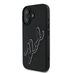 Karl Lagerfeld 3D Rubber Signature iPhone 16 &Uuml;mbris - must