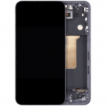 Ekranas Samsung A556 A55 5G su lietimui jautriu stikliuku ir rėmeliu Awesome Navy OLED (real size)