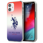 US Polo Assn. Gradient Pattern Collection iPhone 12 mini &uuml;mbris - punane ja sinine