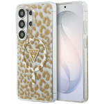 Guess dėklas IML Leopard Print Triangle MagSafe for Samsung Galaxy S26 Ultra rudas