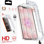 Tel Protect Dust-Free Easy Fit Full Glue 6D karastatud klaas Iphone 13/13 Pro/16E/17E must - 2 tk