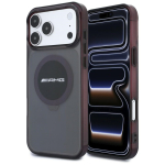 Mercedes AMG IML Transparent Bicolor Block &uuml;mbris seadmele iPhone 18 Pro Max / 17 Pro Max, MagSafe-&uuml;hilduv &ndash; must ja bordoopunane