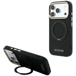 Guess Grained Classic Logo &uuml;mbris seadmele iPhone 18 Pro Max / 17 Pro Max, 360&deg; r&otilde;ngastoega, MagSafe-&uuml;hilduv &ndash; must