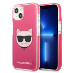 Karl Lagerfeld Choupette Head &uuml;mbris jaoks iPhone 13 - fuchsia