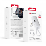 I&scaron;orinė baterija Forcell F-Energy Power Plug F5K3 PD 20W 5000 mAh su įmontuotu jungtimi Lightning balta