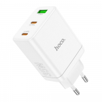 Įkroviklis Hoco 2 x USB C + USB A QC3.0 PD 3A 35W N33 baltas